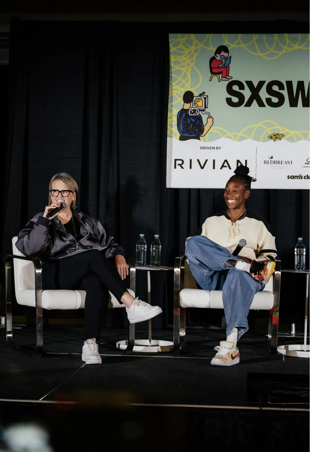 Jewell Loyd in conversation on stage at The Lesson LIVE, SXSW 2026